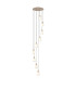 Hudson 86cm Round Pendant 9 Light Adjustable E27 Light Gold/Gloss White Wide Line Glass Item Weight: 21kg-1