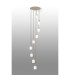 Hudson 86cm Round Pendant 9 Light Adjustable E27 Light Gold/Gloss White Wide Line Glass Item Weight: 21kg-3