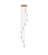 Hudson 86cm Round Pendant 9 Light Adjustable E27 Light Gold/Gloss White Wide Line Glass Item Weight: 21kg-4