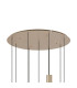 Hudson 86cm Round Pendant 9 Light Adjustable E27 Light Gold/Gloss White Wide Line Glass Item Weight: 21kg-5