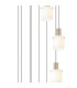Hudson 86cm Round Pendant 9 Light Adjustable E27 Light Gold/Gloss White Wide Line Glass Item Weight: 21kg-6