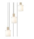 Hudson 86cm Round Pendant 9 Light Adjustable E27 Light Gold/Gloss White Wide Line Glass Item Weight: 21kg-7