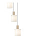 Hudson 86cm Round Pendant 9 Light Adjustable E27 Light Gold/Gloss White Wide Line Glass Item Weight: 21kg-8
