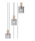 Hudson 86cm Round Pendant 9 Light Adjustable E27 Light Gold/Smoke Wide Line Glass Item Weight: 21kg-7