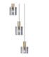 Hudson 86cm Round Pendant 9 Light Adjustable E27 Light Gold/Smoke Wide Line Glass Item Weight: 21kg-8