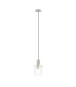 Hudson 21cm Single Pendant 1 Light Adjustable E27 Beige Stone/Clear Narrow Line Glass-3