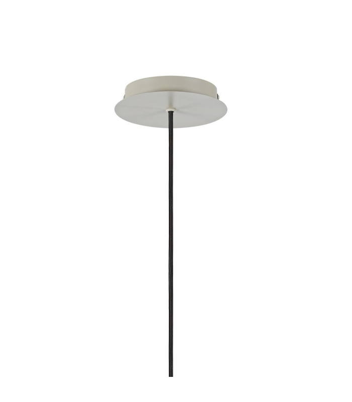 Hudson 21cm Single Pendant 1 Light Adjustable E27 Beige Stone/Clear Narrow Line Glass-5