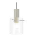 Hudson 21cm Single Pendant 1 Light Adjustable E27 Beige Stone/Clear Narrow Line Glass-6