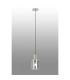 Hudson 21cm Single Pendant 1 Light Adjustable E27 Beige Stone/Smoke Narrow Line Glass-3