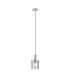 Hudson 21cm Single Pendant 1 Light Adjustable E27 Beige Stone/Smoke Narrow Line Glass-4