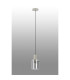 Hudson 21cm Single Pendant 1 Light Adjustable E27 Beige Stone/Smoke Narrow Line Glass-8