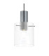 Hudson 21cm Single Pendant 1 Light Adjustable E27 Dark Grey/Clear Narrow Line Glass-5
