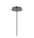 Hudson 21cm Single Pendant 1 Light Adjustable E27 Dark Grey/Clear Narrow Line Glass-6