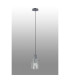 Hudson 21cm Single Pendant 1 Light Adjustable E27 Dark Grey/Clear Narrow Line Glass-7