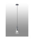 Hudson 21cm Single Pendant 1 Light Adjustable E27 Dark Grey/Smoke Narrow Line Glass-3