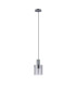 Hudson 21cm Single Pendant 1 Light Adjustable E27 Dark Grey/Smoke Narrow Line Glass-5