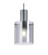 Hudson 21cm Single Pendant 1 Light Adjustable E27 Dark Grey/Smoke Narrow Line Glass-6