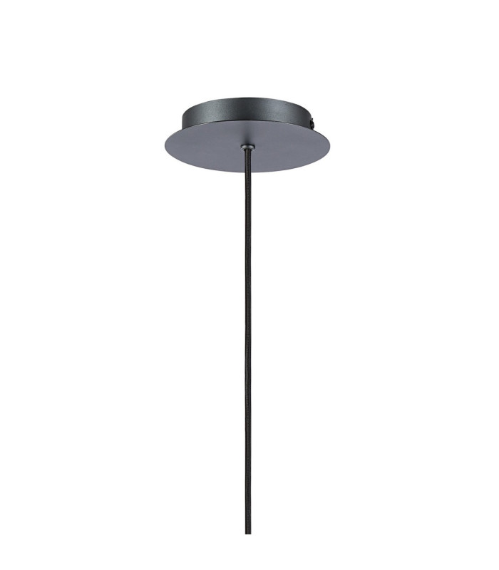 Hudson 21cm Single Pendant 1 Light Adjustable E27 Dark Grey/Smoke Narrow Line Glass-7