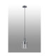 Hudson 21cm Single Pendant 1 Light Adjustable E27 Dark Grey/Smoke Narrow Line Glass-8
