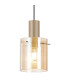 Hudson 21cm Single Pendant 1 Light Adjustable E27 Light Gold/Amber Narrow Line Glass-7