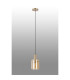 Hudson 21cm Single Pendant 1 Light Adjustable E27 Light Gold/Amber Narrow Line Glass-8