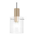 Hudson 21cm Single Pendant 1 Light Adjustable E27 Light Gold/Clear Narrow Line Glass-7