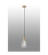 Hudson 21cm Single Pendant 1 Light Adjustable E27 Light Gold/Clear Narrow Line Glass-8