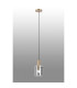 Hudson 21cm Single Pendant 1 Light Adjustable E27 Light Gold/Smoke Narrow Line Glass-3