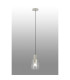 Hudson 21cm Single Pendant 1 Light Adjustable E27 Beige Stone/Clear Wide Line Glass-3