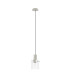 Hudson 21cm Single Pendant 1 Light Adjustable E27 Beige Stone/Clear Wide Line Glass-5