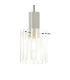 Hudson 21cm Single Pendant 1 Light Adjustable E27 Beige Stone/Frosted/Clear Wide Line Glass-7
