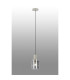 Hudson 21cm Single Pendant 1 Light Adjustable E27 Beige Stone/Smoke Wide Line Glass-3