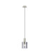 Hudson 21cm Single Pendant 1 Light Adjustable E27 Beige Stone/Smoke Wide Line Glass-5
