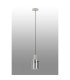 Hudson 21cm Single Pendant 1 Light Adjustable E27 Beige Stone/Smoke Wide Line Glass-9