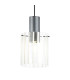 Hudson 21cm Single Pendant 1 Light Adjustable E27 Dark Grey/Frosted/Clear Wide Line Glass-6