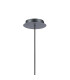 Hudson 21cm Single Pendant 1 Light Adjustable E27 Dark Grey/Gloss White Wide Line Glass-5