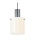 Hudson 21cm Single Pendant 1 Light Adjustable E27 Dark Grey/Gloss White Wide Line Glass-6