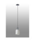 Hudson 21cm Single Pendant 1 Light Adjustable E27 Dark Grey/Gloss White Wide Line Glass-7