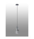 Hudson 21cm Single Pendant 1 Light Adjustable E27 Dark Grey/Smoke Wide Line Glass-8