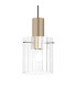 Hudson 21cm Single Pendant 1 Light Adjustable E27 Light Gold/Clear Wide Line Glass-7