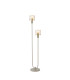 Hudson Stepped Floor Lamp 2 Light E27 Beige Stone/Amber Narrow Line Glass-1