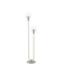 Hudson Stepped Floor Lamp 2 Light E27 Beige Stone/Clear Narrow Line Glass-1