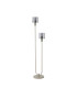Hudson Stepped Floor Lamp 2 Light E27 Beige Stone/Smoke Narrow Line Glass-4