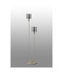 Hudson Stepped Floor Lamp 2 Light E27 Beige Stone/Smoke Narrow Line Glass-7