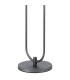 Hudson Stepped Floor Lamp 2 Light E27 Dark Grey/Amber Narrow Line Glass-5
