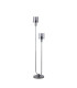 Hudson Stepped Floor Lamp 2 Light E27 Dark Grey/Smoke Narrow Line Glass-4