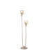 Hudson Stepped Floor Lamp 2 Light E27 Light Gold/Amber Narrow Line Glass-1