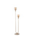Hudson Stepped Floor Lamp 2 Light E27 Light Gold/Amber Narrow Line Glass-4