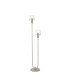 Hudson Stepped Floor Lamp 2 Light E27 Beige Stone/Clear Wide Line Glass-1