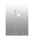 Hudson Stepped Floor Lamp 2 Light E27 Beige Stone/Gloss White Wide Line Glass-3